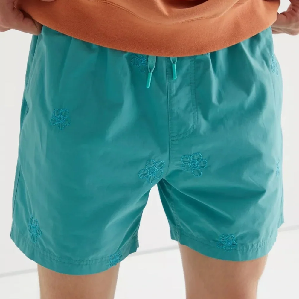 Urban Outfitters Embroidered 5” Nylon Icon Short